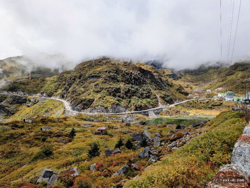 Winding mountain roads and valleys in Sikkim